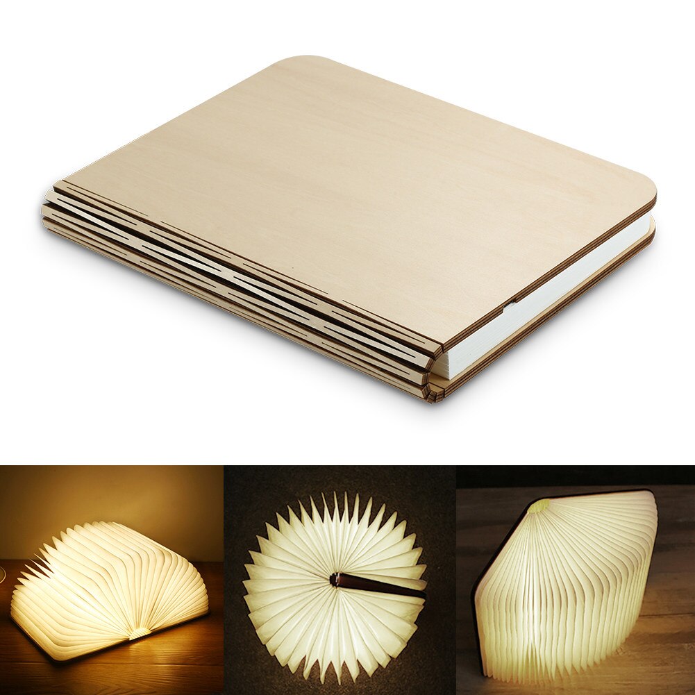 Wooden book 360 Degree Night Light Lamp