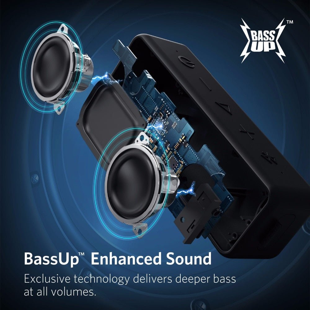 ANKER Soundcore 2 Better Bass Portable Wireless Bluetooth Speaker - Icespheric