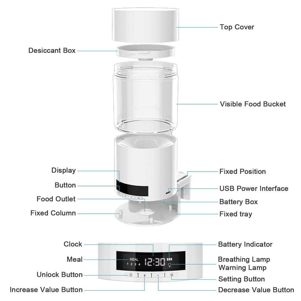 Auto Fish Feeder Tank Aquarium Dispenser Schedule