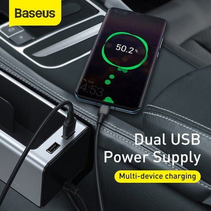 Baseus Car Storage Box With USB and Cup Holder