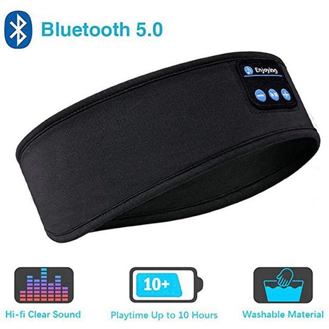 Bluetooth Headphones Soft Elastic Eye Mask - Sleep Comfortably