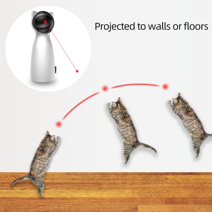 Cat Interactive Toy LED Laser Auto Rotating USB Charge