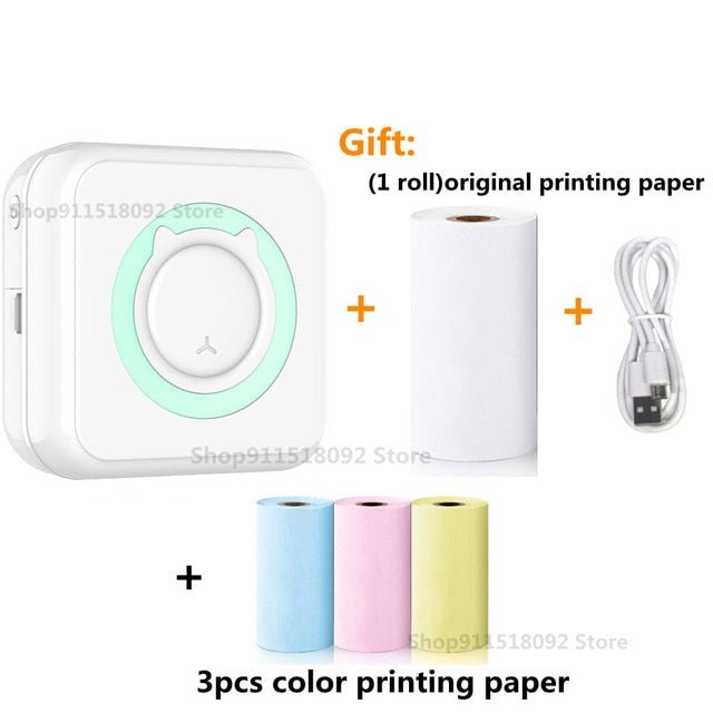 Cat Shape Mini Inkless Thermal Label Printer