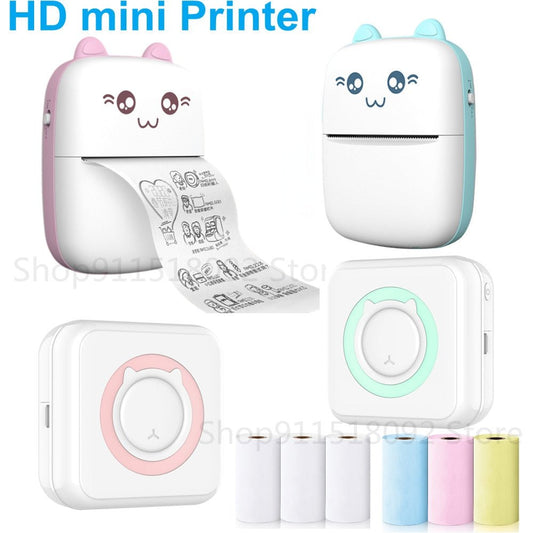 Cat Shape Mini Inkless Thermal Label Printer