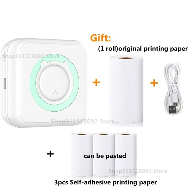 Cat Shape Mini Inkless Thermal Label Printer