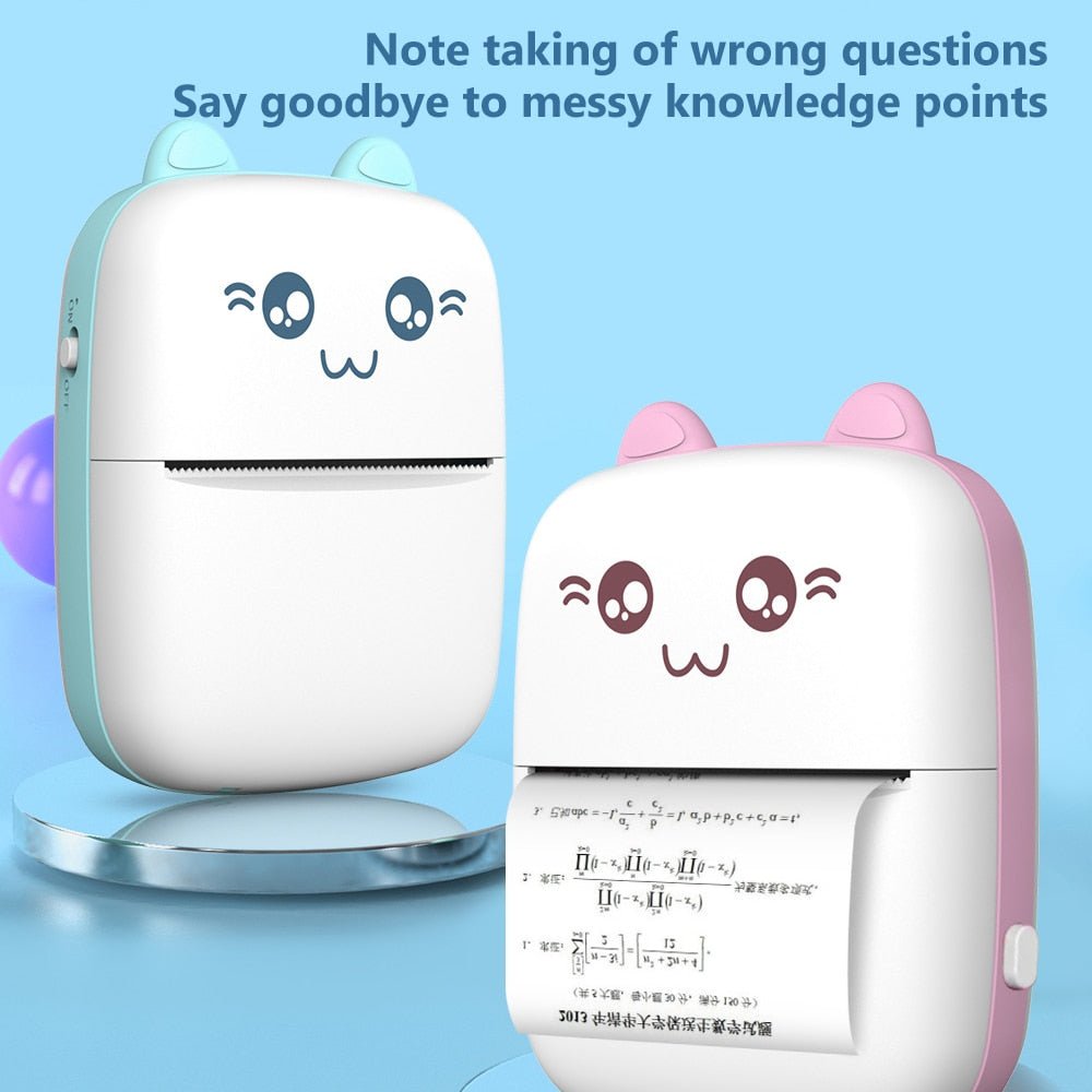 Cat Shape Mini Inkless Thermal Label Printer