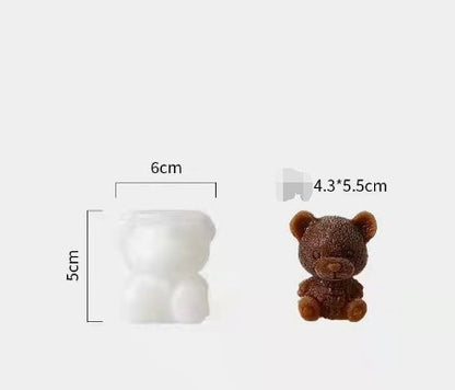 Cute Teddy Bear Shape Silicone Mould Ice Cube Maker