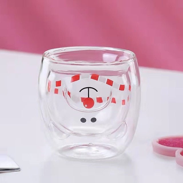 Double-layer Glass Mug 3D Cup