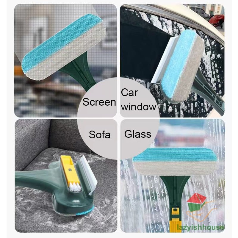 Double-sided Telescopic Rod Window Cleaner - Icespheric