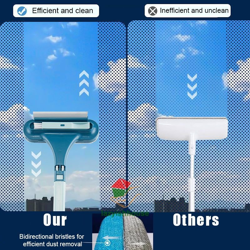 Double-sided Telescopic Rod Window Cleaner - Icespheric