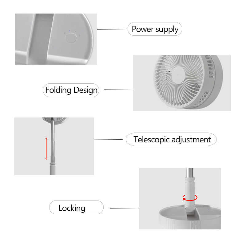 HATV Portable Fan USB Rechargeable