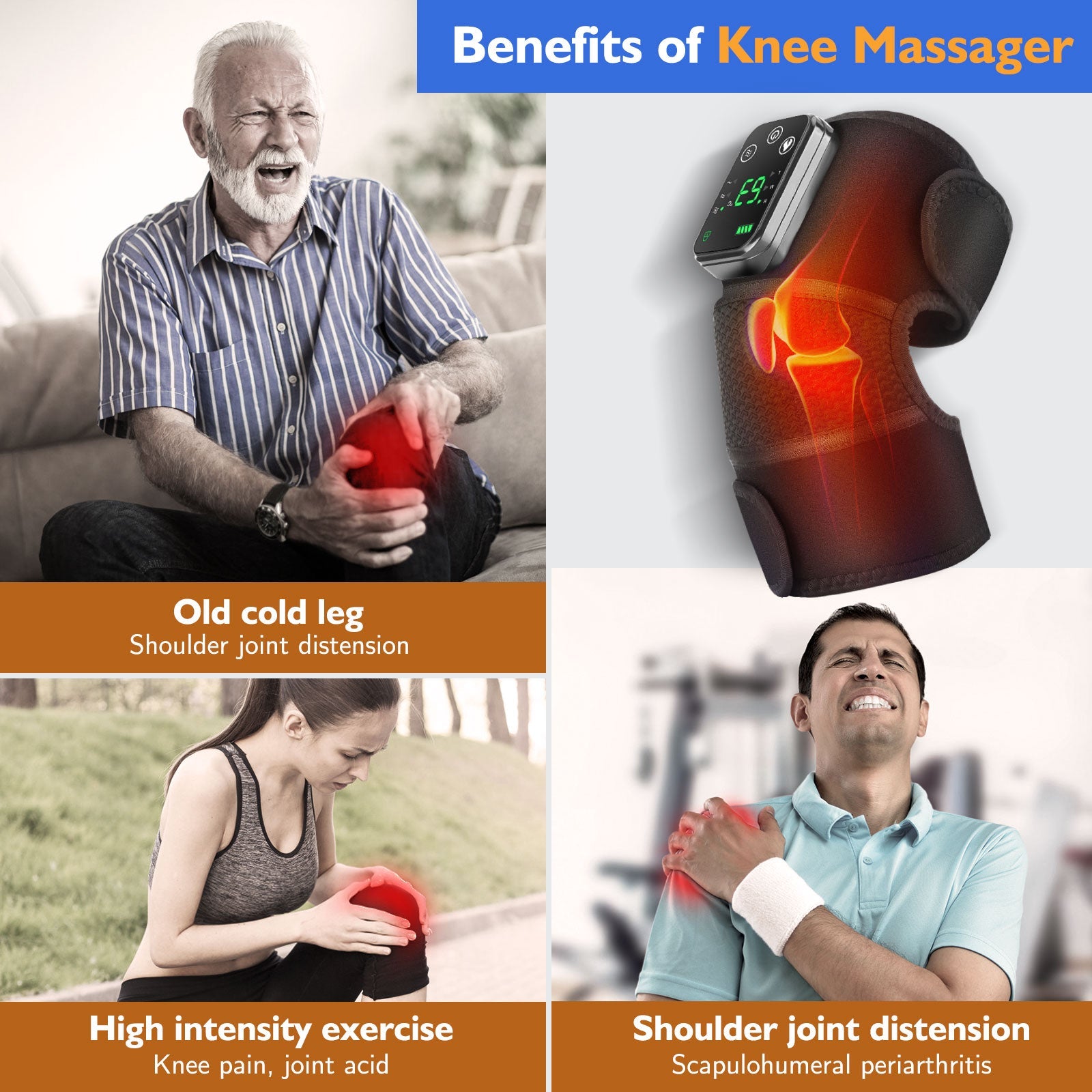 Heated Knee Massager - Icespheric