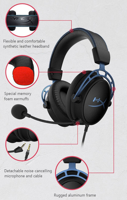 HyperX Alpha S 7.1 Surround Sound Gaming Headset W/ Microphone