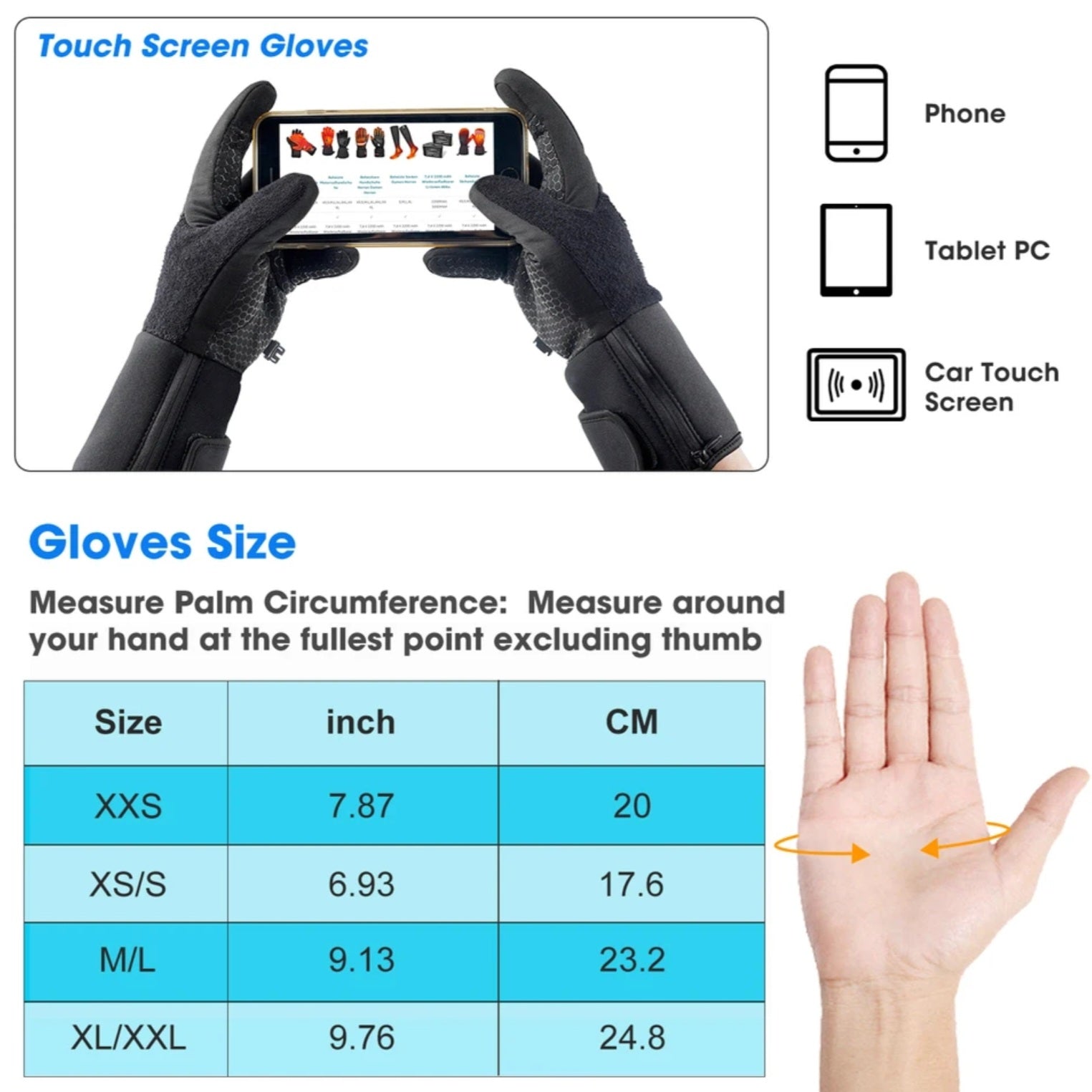 IcePro1 Electric Heated Gloves |Battery|Liners|Winter| CE, FCC, PSE Certified - Icespheric