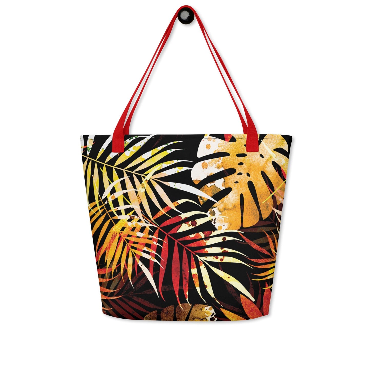 Icespheric Automn Fall All-Over Print Large Tote Bag with Pocket