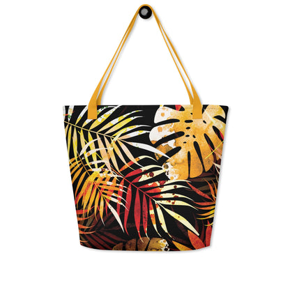 Icespheric Automn Fall All-Over Print Large Tote Bag with Pocket