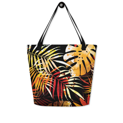 Icespheric Automn Fall All-Over Print Large Tote Bag with Pocket