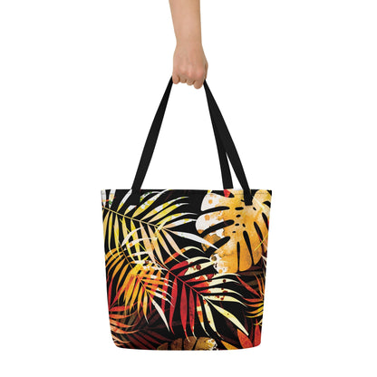 Icespheric Automn Fall All-Over Print Large Tote Bag with Pocket