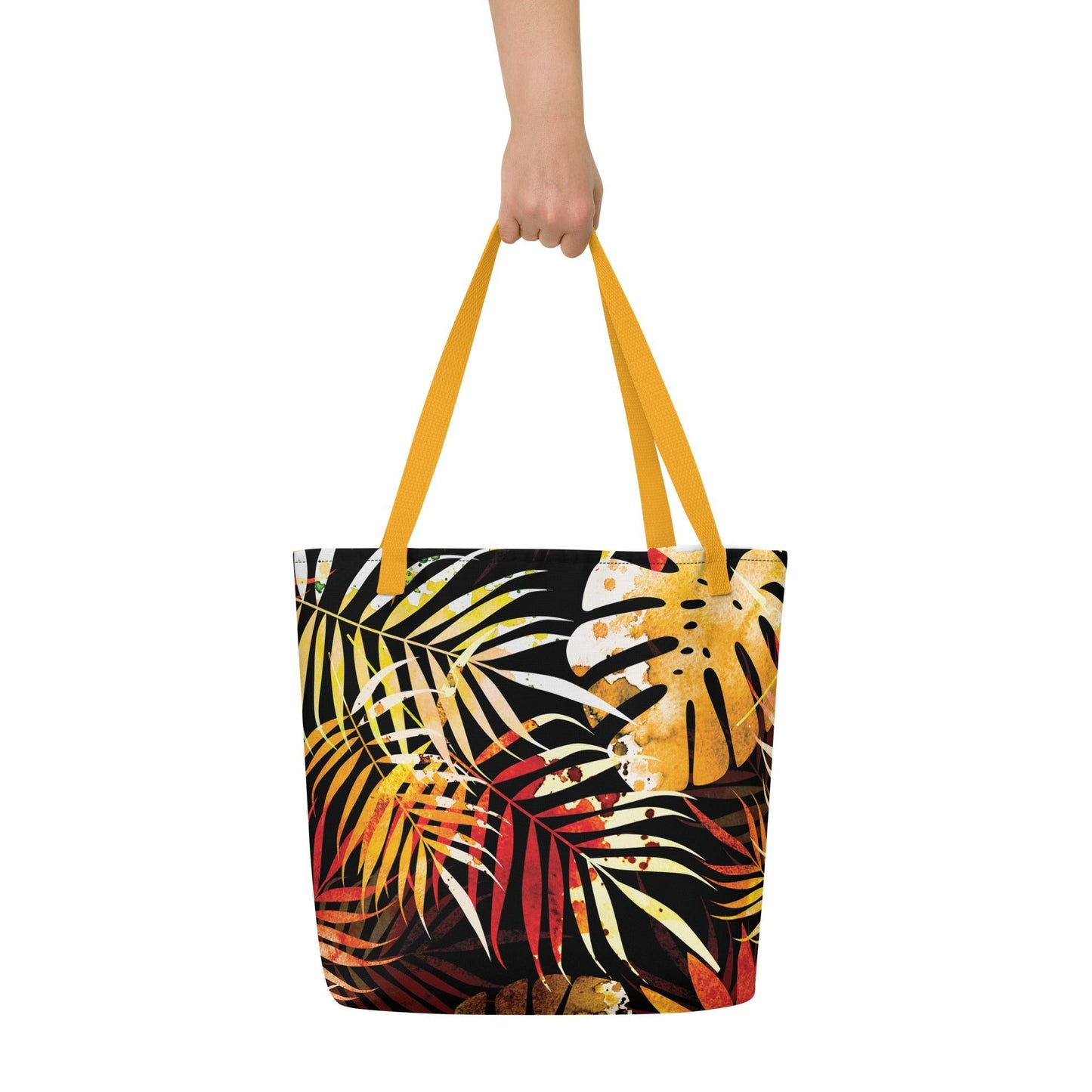 Icespheric Automn Fall All-Over Print Large Tote Bag with Pocket