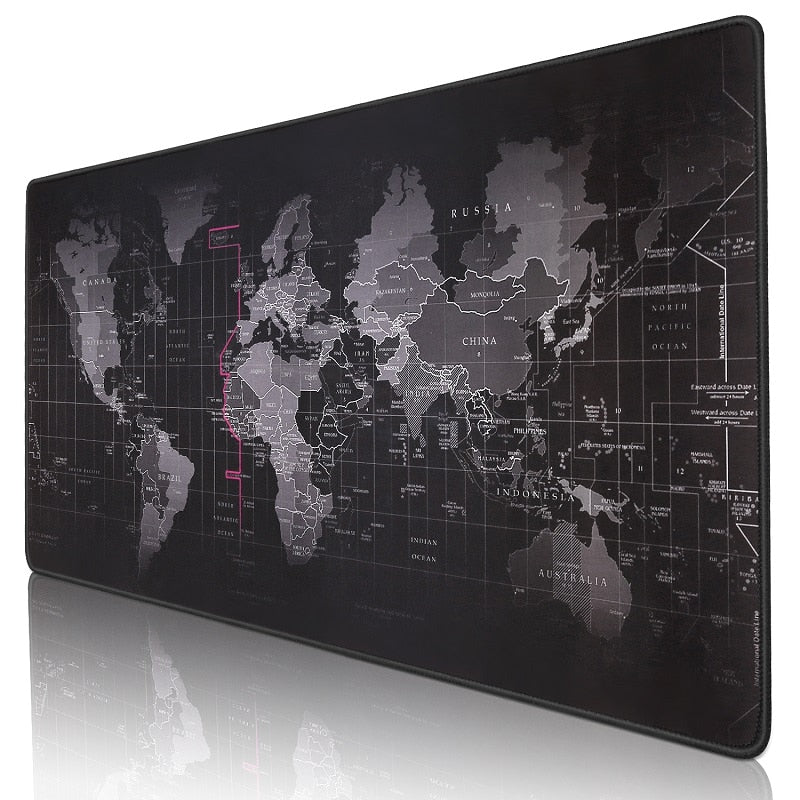 Large World Map Desk Gamer Mouse Pads