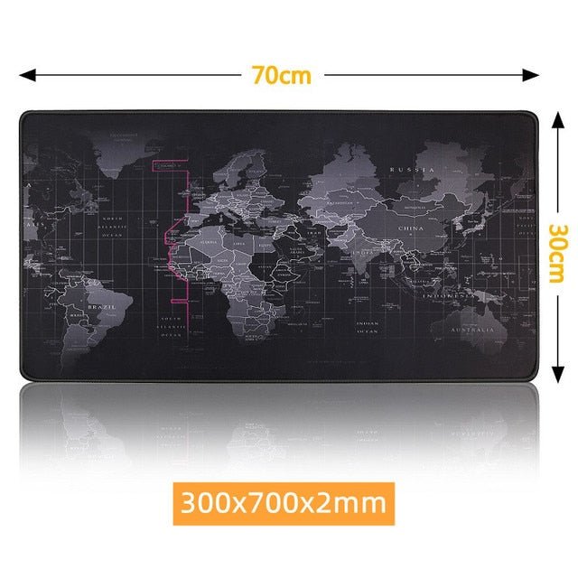 Large World Map Desk Gamer Mouse Pads