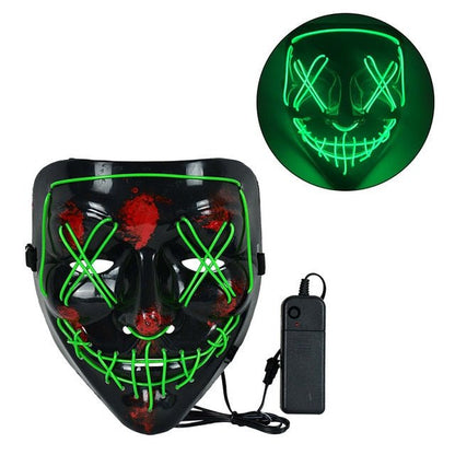 LED The Purge Neon Halloween Mask