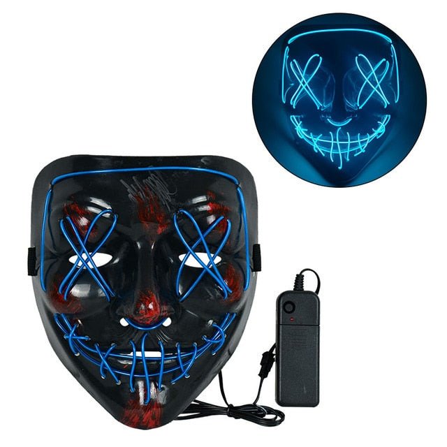 LED The Purge Neon Halloween Mask