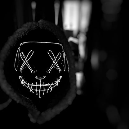 LED The Purge Neon Halloween Mask