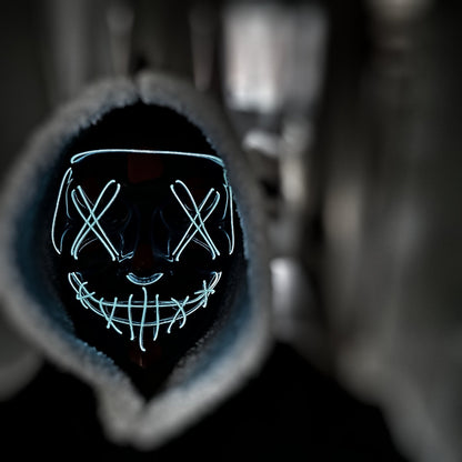 LED The Purge Neon Halloween Mask