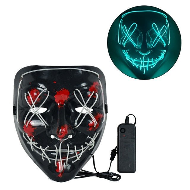 LED The Purge Neon Halloween Mask