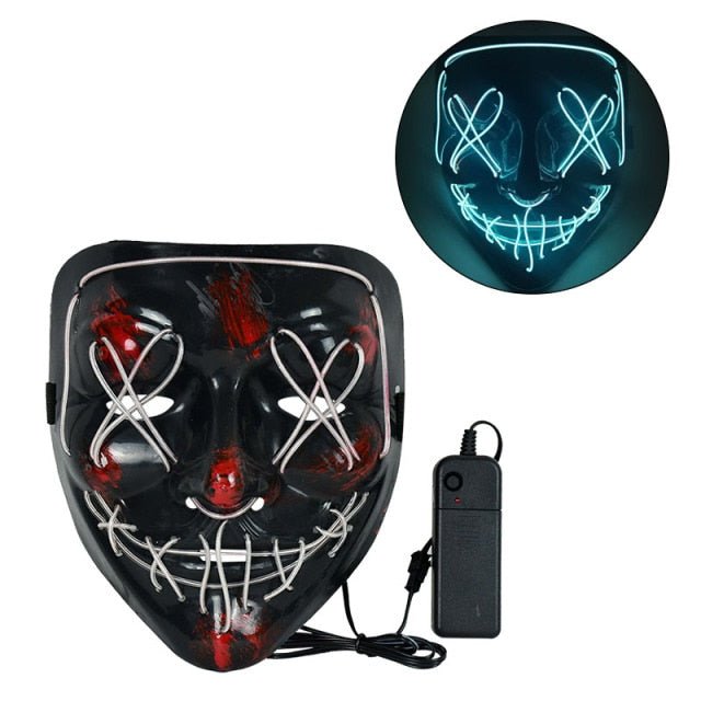 LED The Purge Neon Halloween Mask