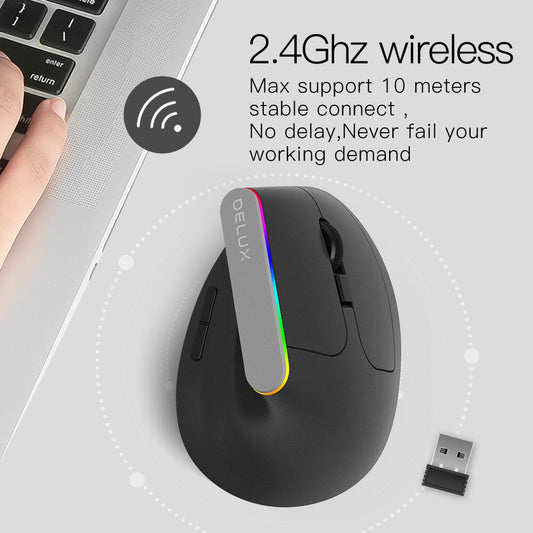 M618C Wireless Vertical Mouse Ergonomic 6D