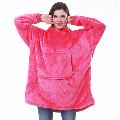 One size Hoodie Blanket with Sleeves