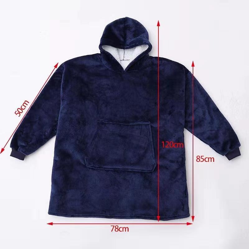 One size Hoodie Blanket with Sleeves