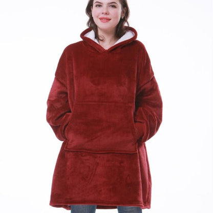 One size Hoodie Blanket with Sleeves