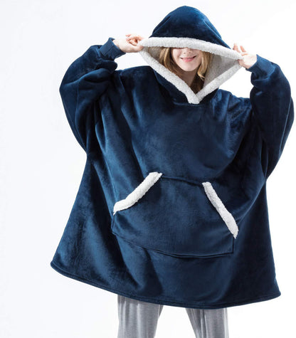 One size Hoodie Blanket with Sleeves