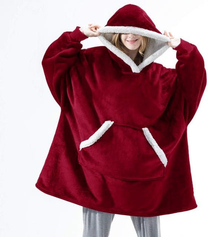 One size Hoodie Blanket with Sleeves