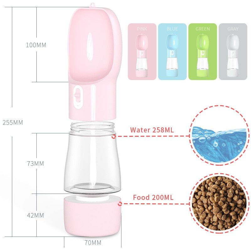 Pet Dog Water Bottle Feeder multi function