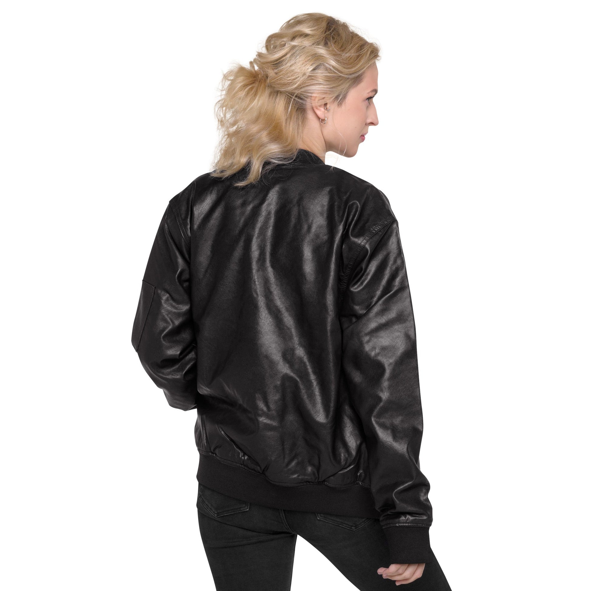 PU Leather Bomber Jacket - Icespheric Fox - Icespheric