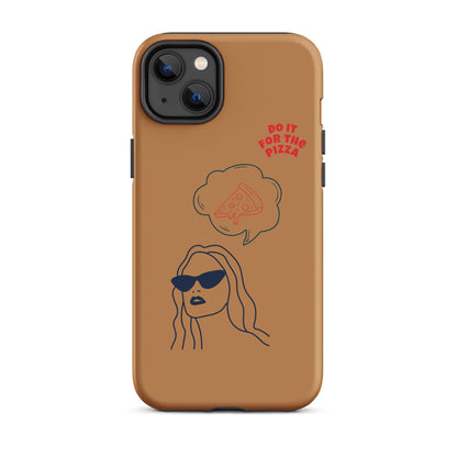 Tough Case for iPhone® Do It For The Pizza - Brown Nude