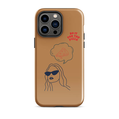 Tough Case for iPhone® Do It For The Pizza - Brown Nude