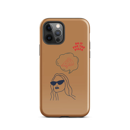 Tough Case for iPhone® Do It For The Pizza - Brown Nude