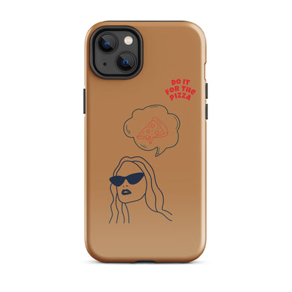 Tough Case for iPhone® Do It For The Pizza - Brown Nude