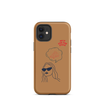 Tough Case for iPhone® Do It For The Pizza - Brown Nude