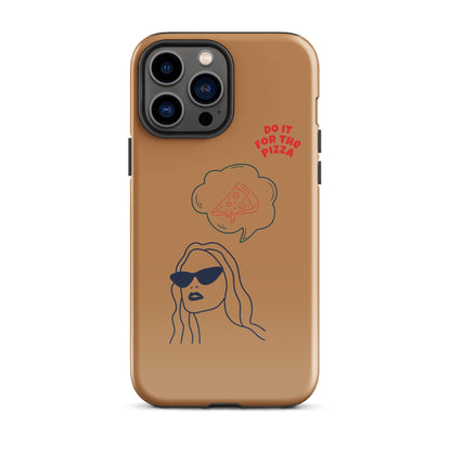 Tough Case for iPhone® Do It For The Pizza - Brown Nude