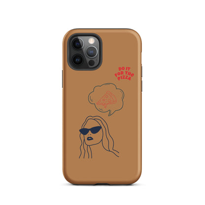 Tough Case for iPhone® Do It For The Pizza - Brown Nude