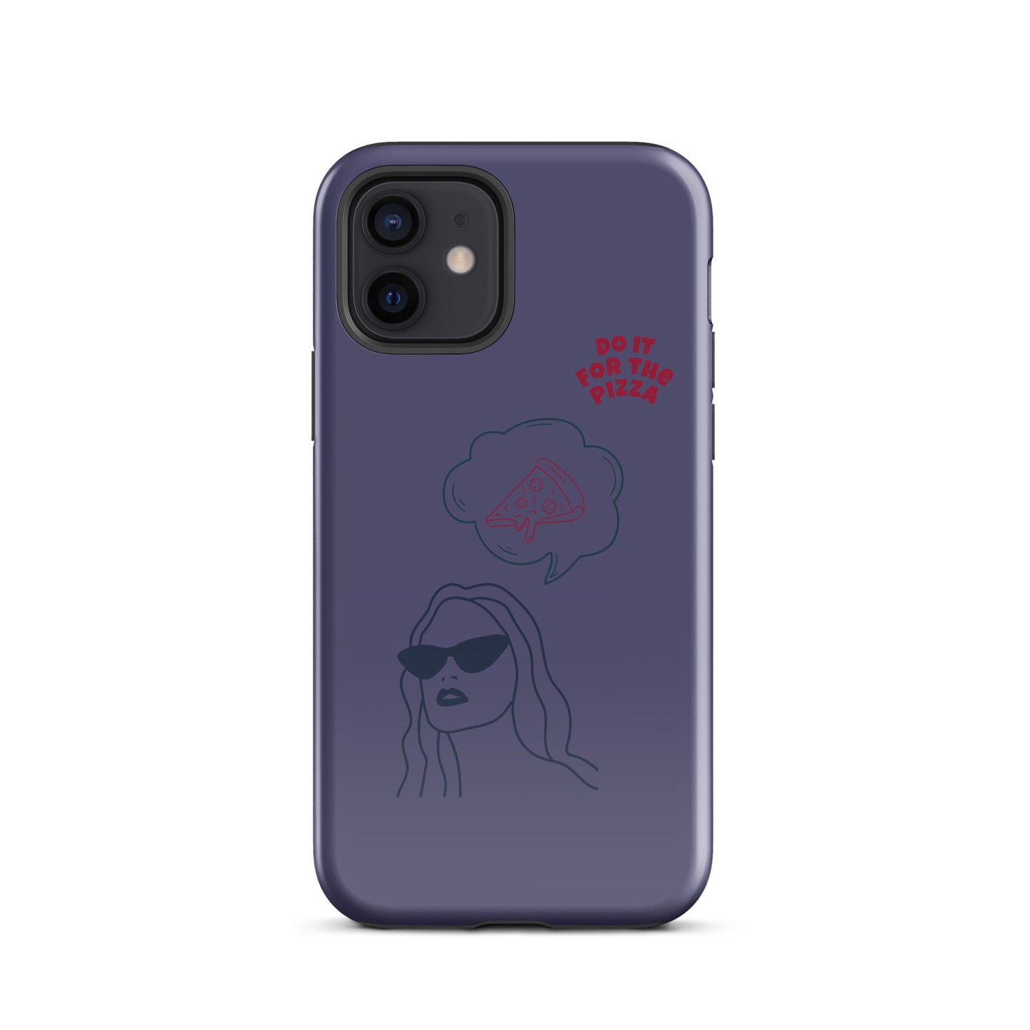 Tough Case for iPhone® Do It For The Pizza - Purple