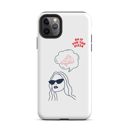 Tough Case for iPhone® Do It For The Pizza - White