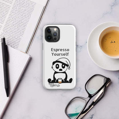 Tough Case for iPhone® - Espresso Yourself - White