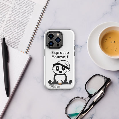 Tough Case for iPhone® - Espresso Yourself - White